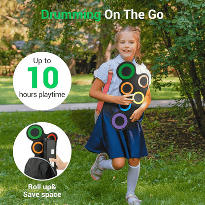 Batería Electrónica Tambor Eléctrico Portátil Flexible G3001