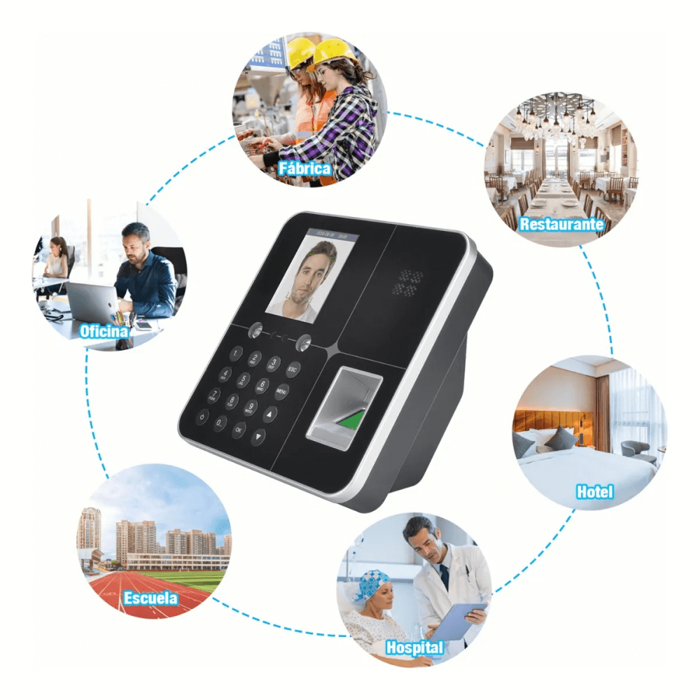 Biometrico Smart Reloj Control Asistencia Huellas Facial Usb