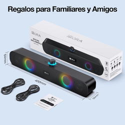 1Hora Bocina Inalambrica Barra De Sonido RGB BT USB BOC241