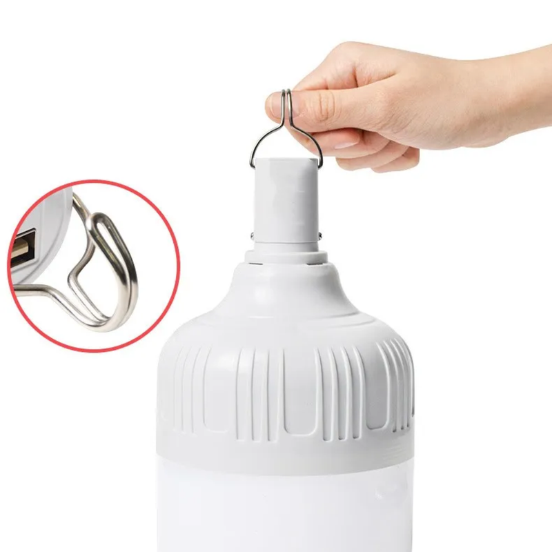 Bombillo Led Recargable Emergencia 3 Modos Alto Brillo 30w