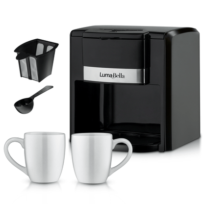 Cafetera Electrica 2 Tazas Porcelana 300ml Maquina Café 500w