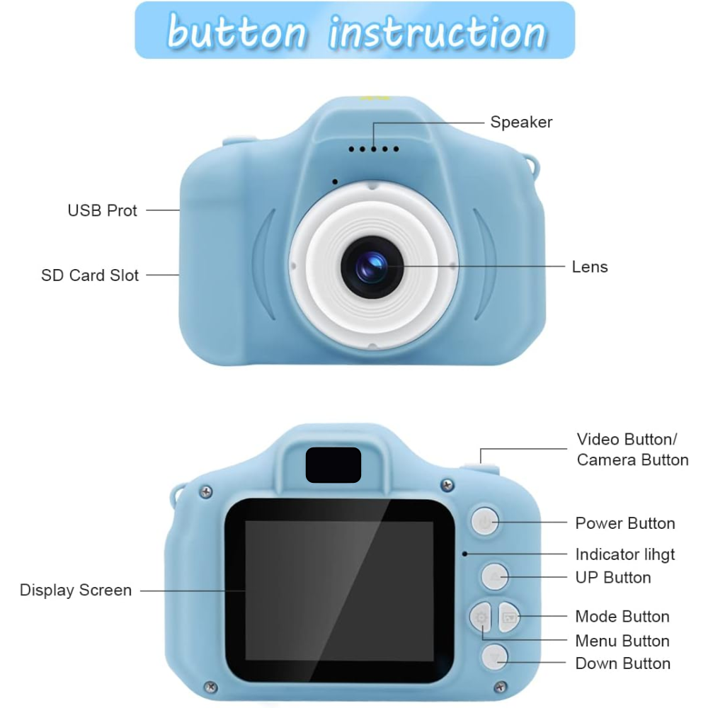 Cámara para Niños digital fotografía Infantil 1080P Juguete AR-5