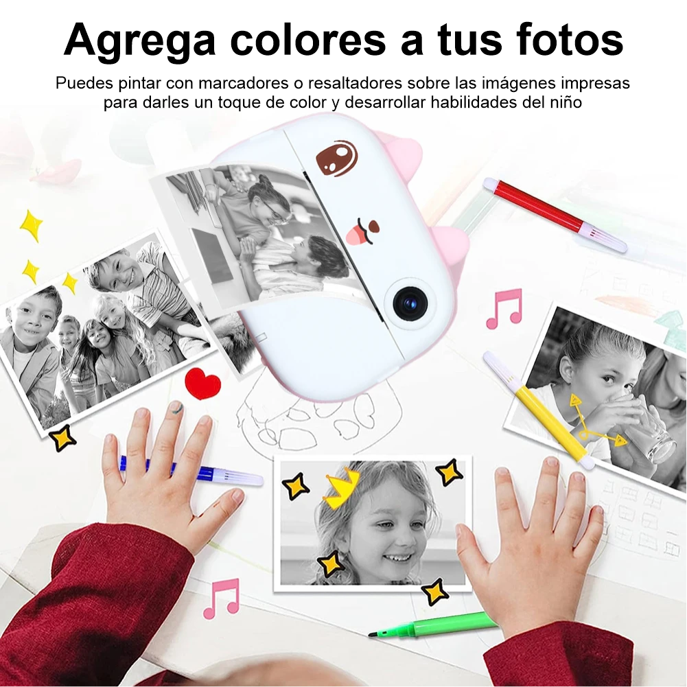 Cámara Instantanea Infantil Termica Foto Video Digital 1080p – COLMETECNO