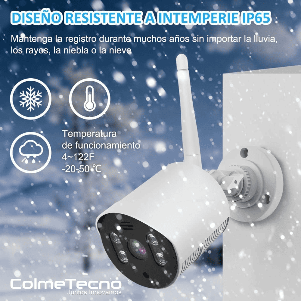 Cámara Seguridad Wifi Exterior 3mp 1080p Tipo Bala Alexa Q22