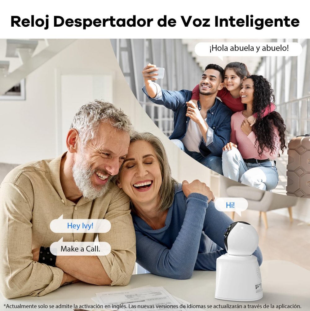 Cámara De Seguridad Interior Pantalla Hd 2.8inch 360° Wifi
