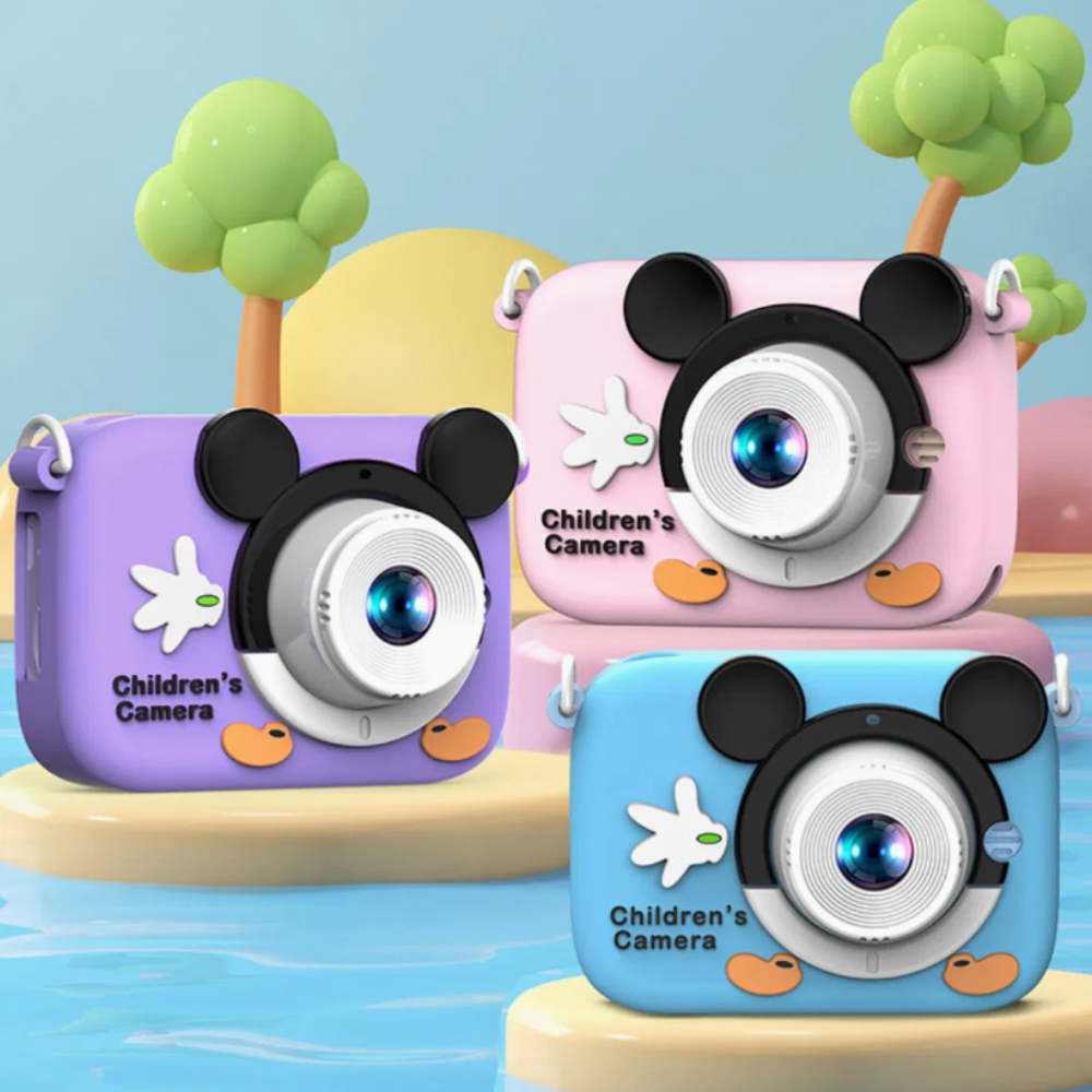 Cámara Digital De Niños Dual Lente Selfie 20mpx 1080p Mickey