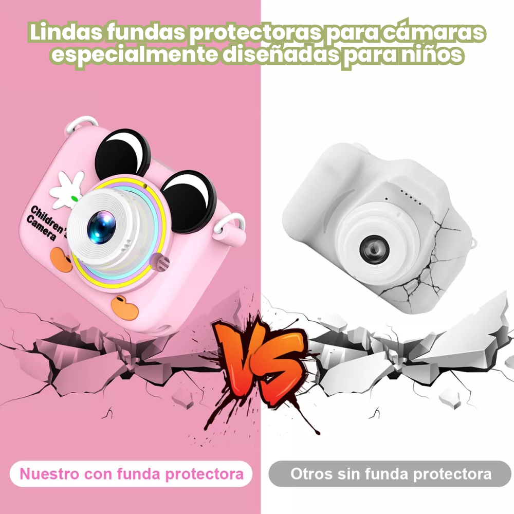 Cámara Digital De Niños Dual Lente Selfie 20mpx 1080p Mickey