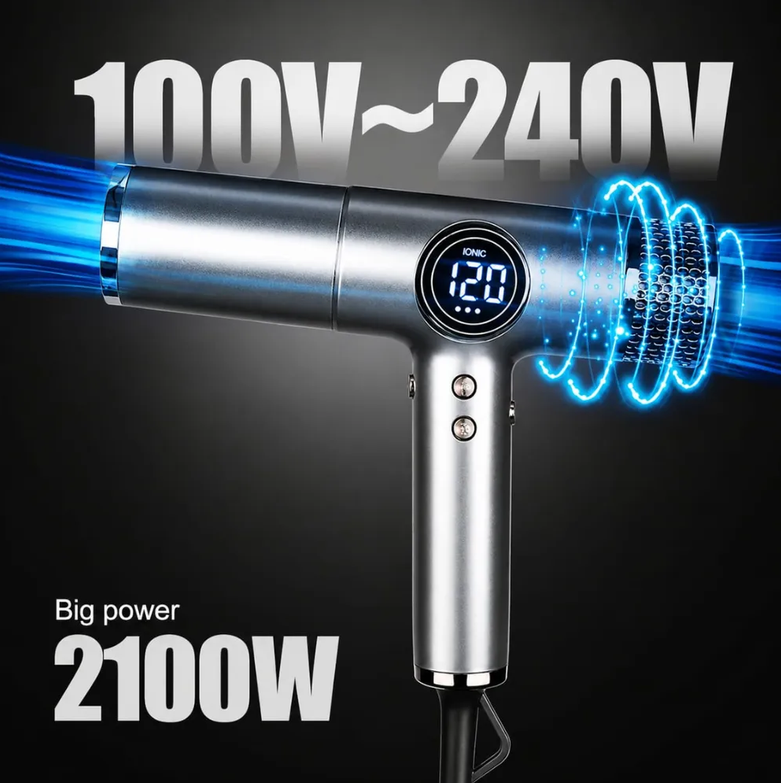 Secador De Pelo Profesional Wmark Pro 2100w Led Ng-9117