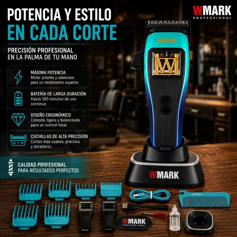 Cortadora Profesional Inalambrica Wmark 10000rpm Ng-x1 Polar
