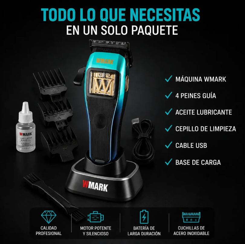 Cortadora Profesional Inalambrica Wmark 10000rpm Ng-x1 Polar