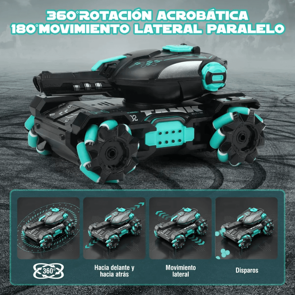 Carro Tanque De Juguete 4wd Doble Control Rc Orbeez Hidrogel