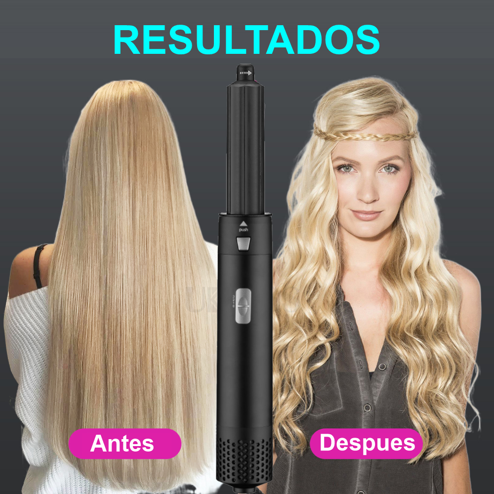 Set Cepillo Secador 5 En 1 Rizador Automático Hot Air Styler