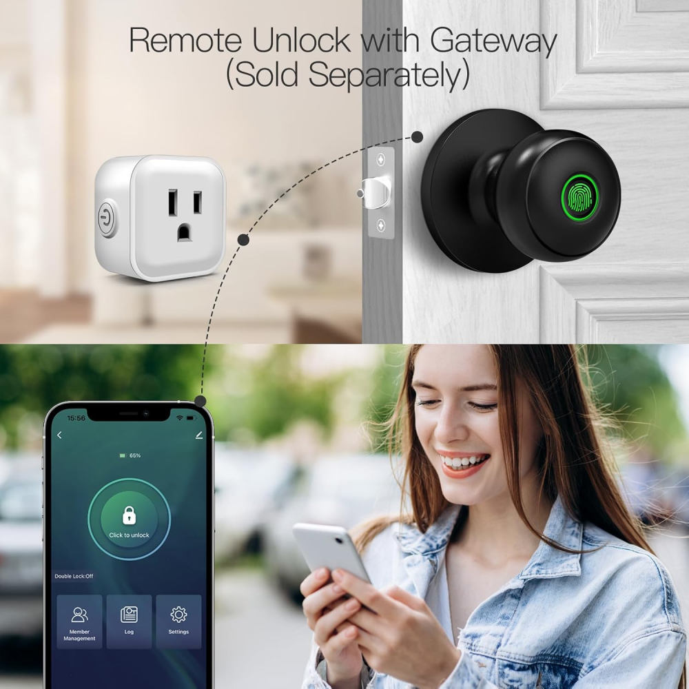 Cerradura Inteligente Interiores Chapa Huella App Tuya Smart