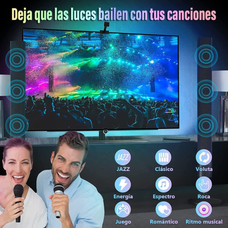 Cinta De Luces LED RGB Inmersión Wifi Para TV App Tuya Alexa