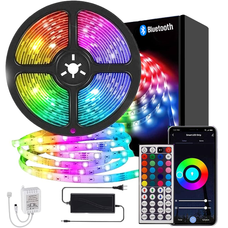 Cinta Led RGB 5M App Bluetooth Control Remoto Adaptador 12V