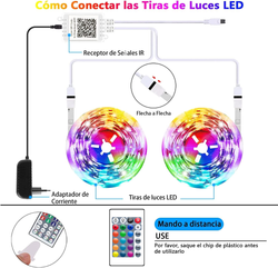 Cinta LED RGB Wifi Control Por Voz App Tuya Alexa Google