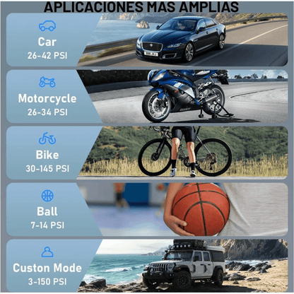 Arrancador De Batería Iniciador 12v Compresor Portátil 5en1