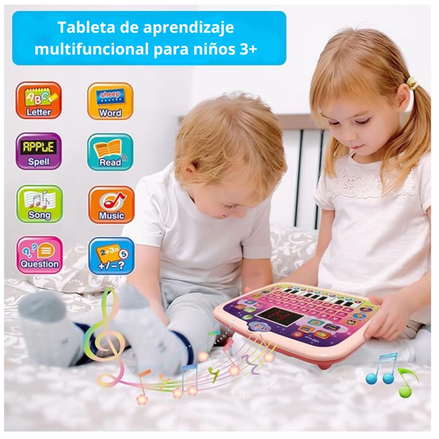 Piano Computador Didáctico Infantil Educativo Portátil