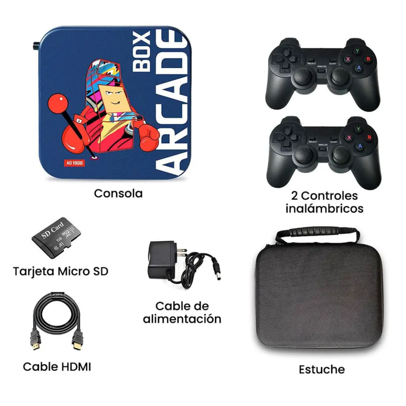 Emulador de Juegos y Android TV 2 en 1 GAME BOX 8K Inalambrico – COLMETECNO