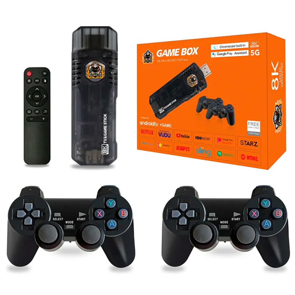 Emulador De Juegos Y Android TV 2 En 1 GAME BOX 8K Inalambrico COLMETECNO emulador-de-juegos-y-android-tv-2-en-1-game-box-8k-inalambrico-colmetecno