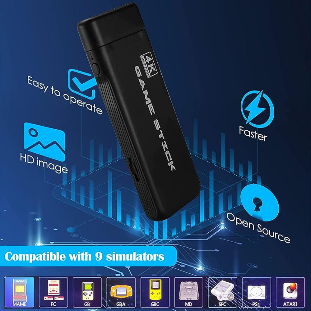 Consola Inalambrica Game Stick P5 HDMI 4K 15.000 Juegos Clásicos