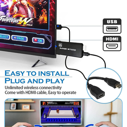 Consola Inalambrica Game Stick P5 HDMI 4K 15.000 Juegos Clásicos