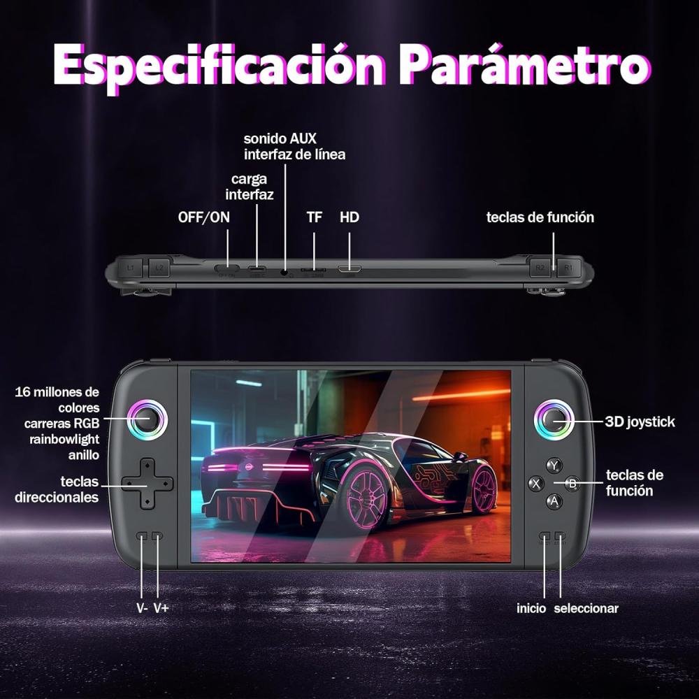 Consola de Juegos Portatil Emualador Juegos PSP 7inch HD M27