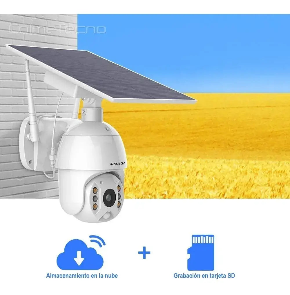 Cámara De Seguridad Ptz 1080p Ip Sim 4g Exterior Panel Solar