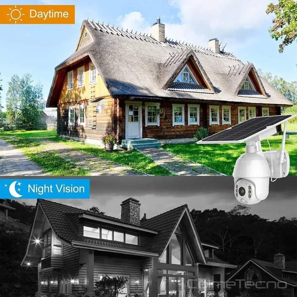 Cámara De Seguridad Ptz 1080p Ip Sim 4g Exterior Panel Solar