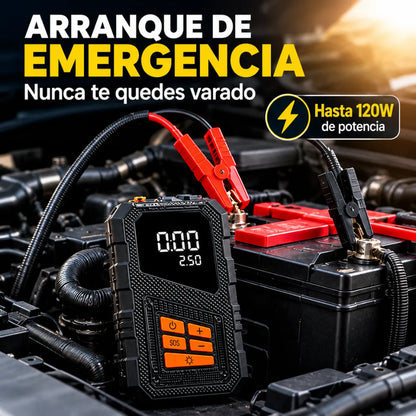 Arrancador De Batería Iniciador 12v Compresor Portátil 5en1