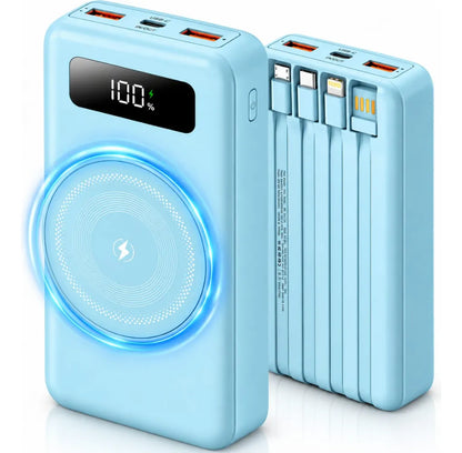 Power Bank 30.000mah Carga Rápida Magnética 22.5w Multicable