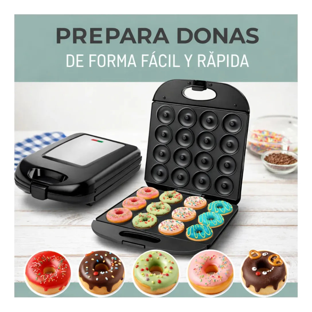 Maquina Mini Donas Eléctrica Antiadherente X16 Sokany Sk0800