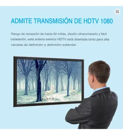 Antena Aerea Tdt Tv Digital Rural Exterior Alta Ganancia 8mt