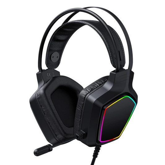 Diadema Gamer RGB Auriculares Con Microfono USB 50mm PC MAC