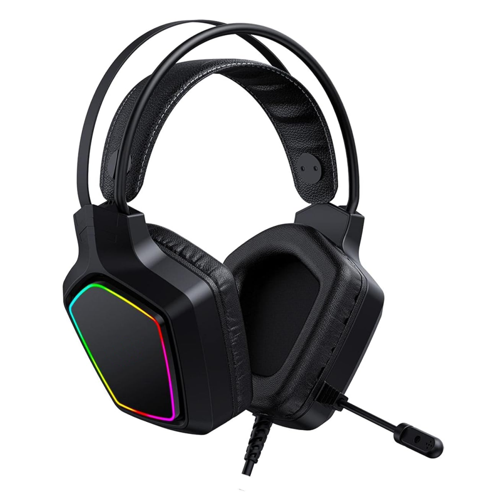Diadema Gamer RGB Auriculares Con Microfono USB 50mm PC MAC