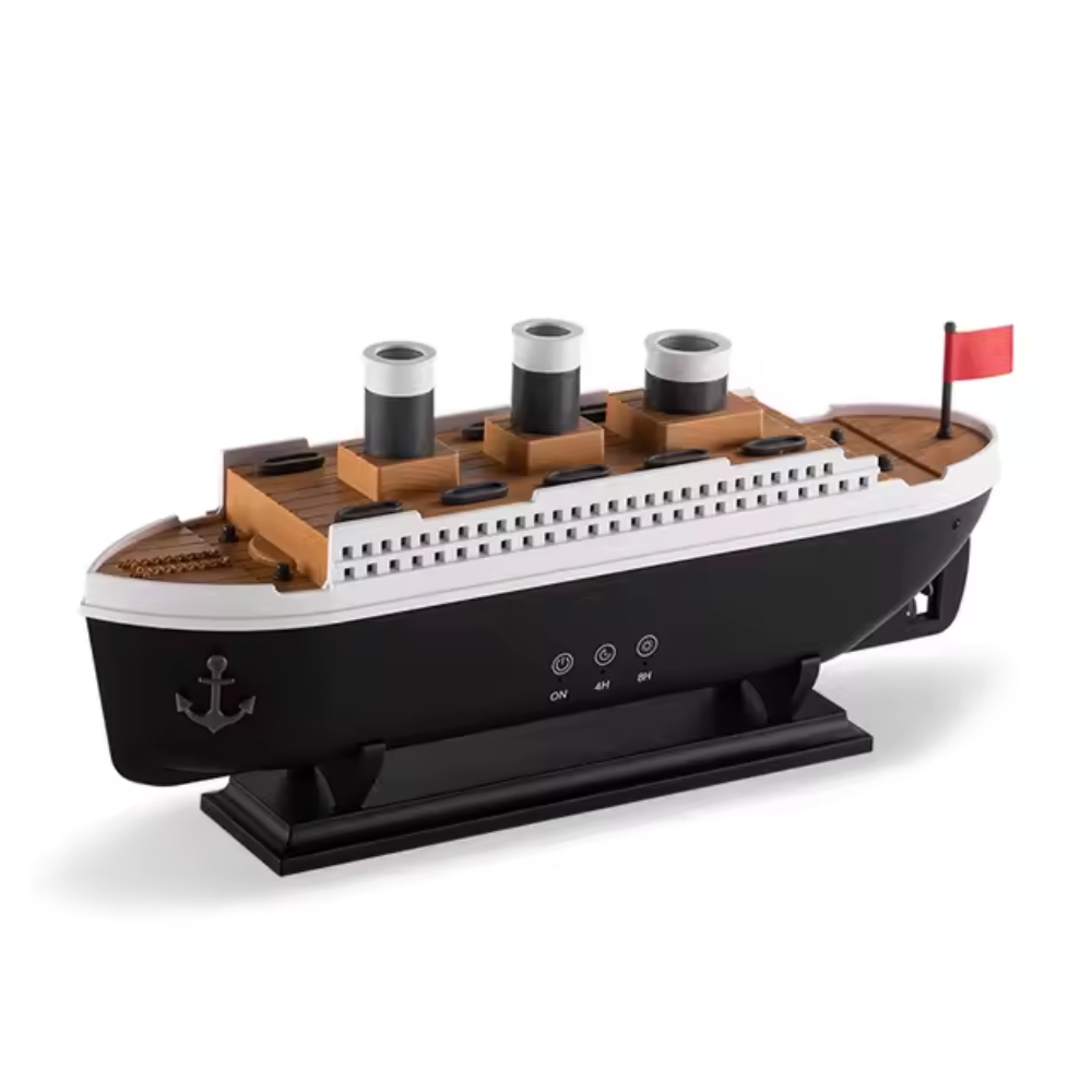 Humidificador Barco Titanic Difusor Aromas Luces Led 250ml Negro