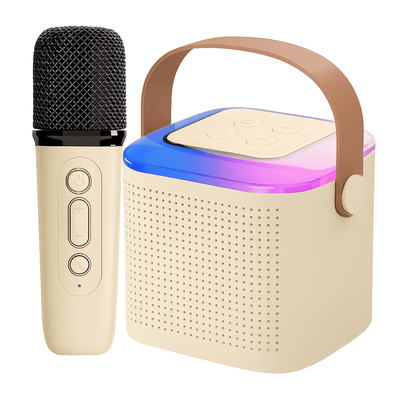 Kit Parlante Y Micrófono Karaoke Para Niños Bluetooth Rgb Y1