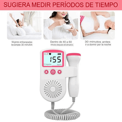 Doppler Fetal Ultrasonido Monitor De Latidos Prenatal Bebe
