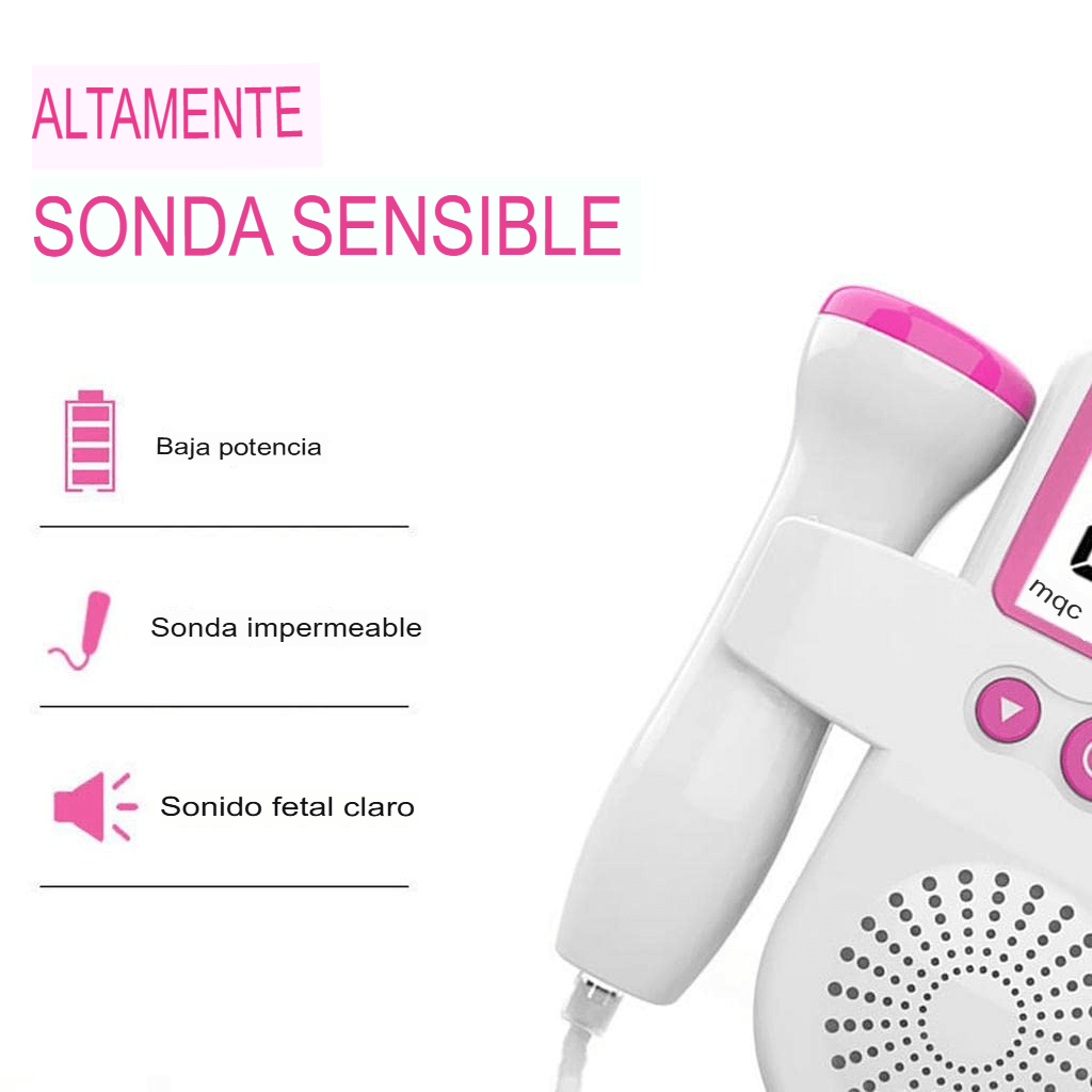 Doppler Fetal Ultrasonido Monitor De Latidos Prenatal Bebe