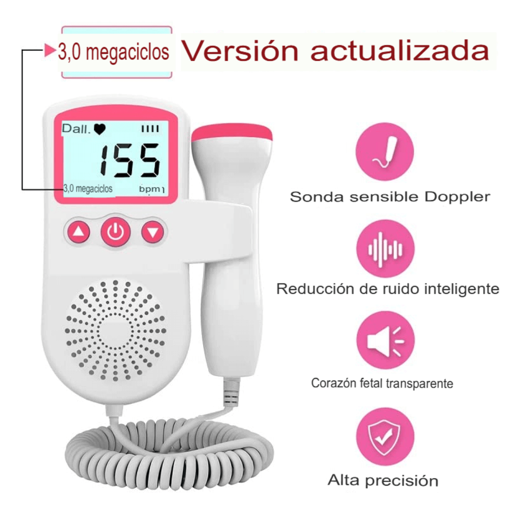 Doppler Fetal Ultrasonido Monitor De Latidos Prenatal Bebe