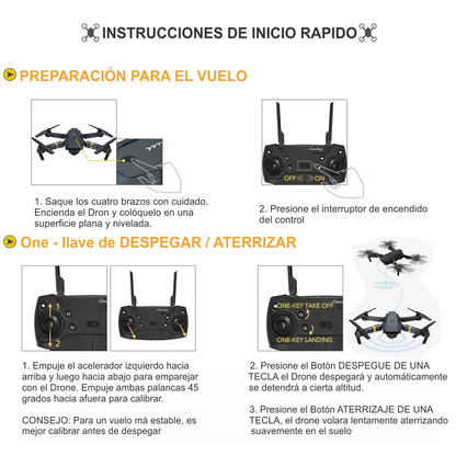 Drone Plegable Con Cámara Wifi 2.4g Fpv Control Altura E88 PRO
