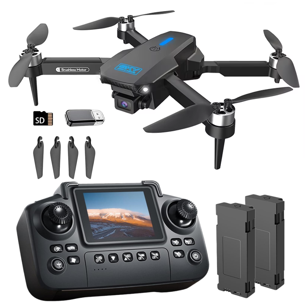 Mini Drone Cámara Wifi 1080p FPV Pantalla Brushless E88 PRO