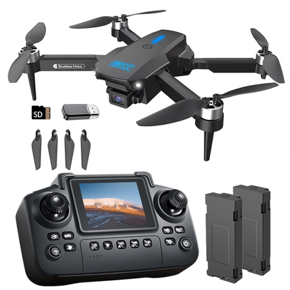 Mini Drone Cámara Wifi 1080p FPV Pantalla Brushless E88 PRO