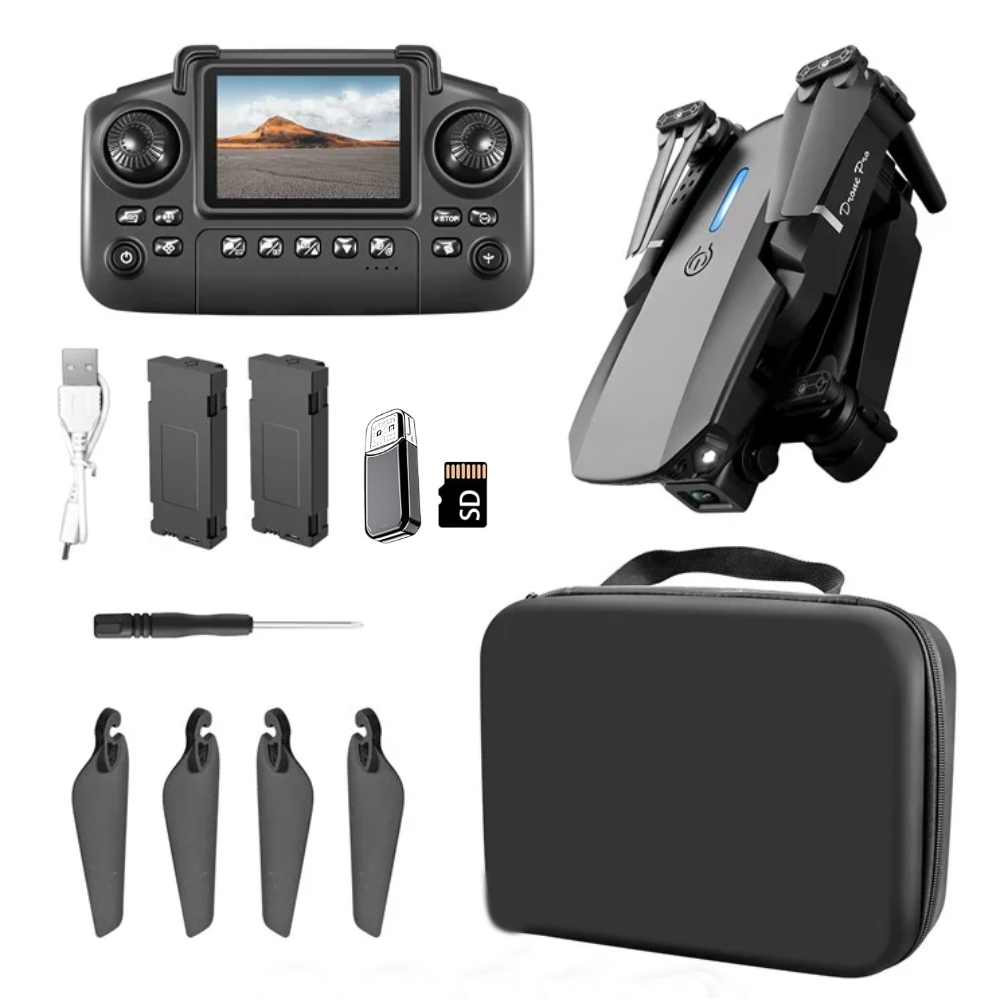 Mini Drone Cámara Wifi 1080p FPV Pantalla Brushless E88 PRO