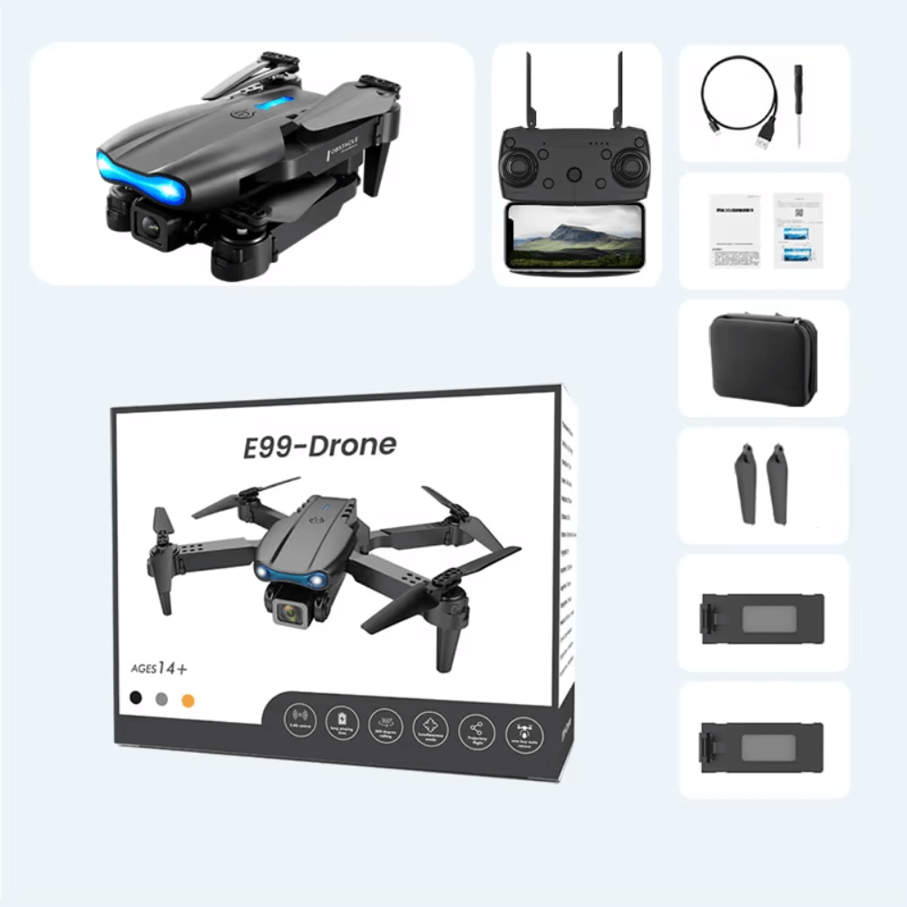 Mini Drone Dual Cámara 4k E99 Pro Wifi 2.4g Motor Brushless