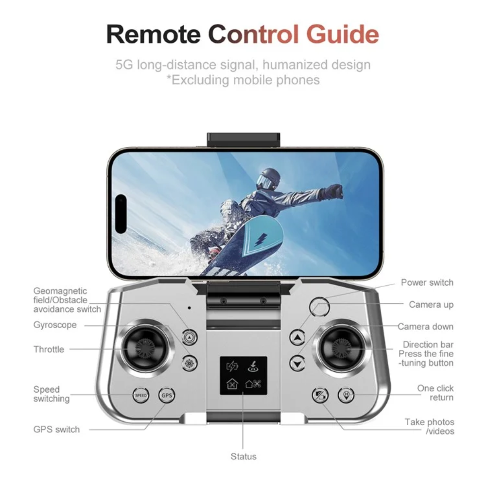 Drone Gps Dual Cámara 1080p Sensor Obstaculos Brushless S181
