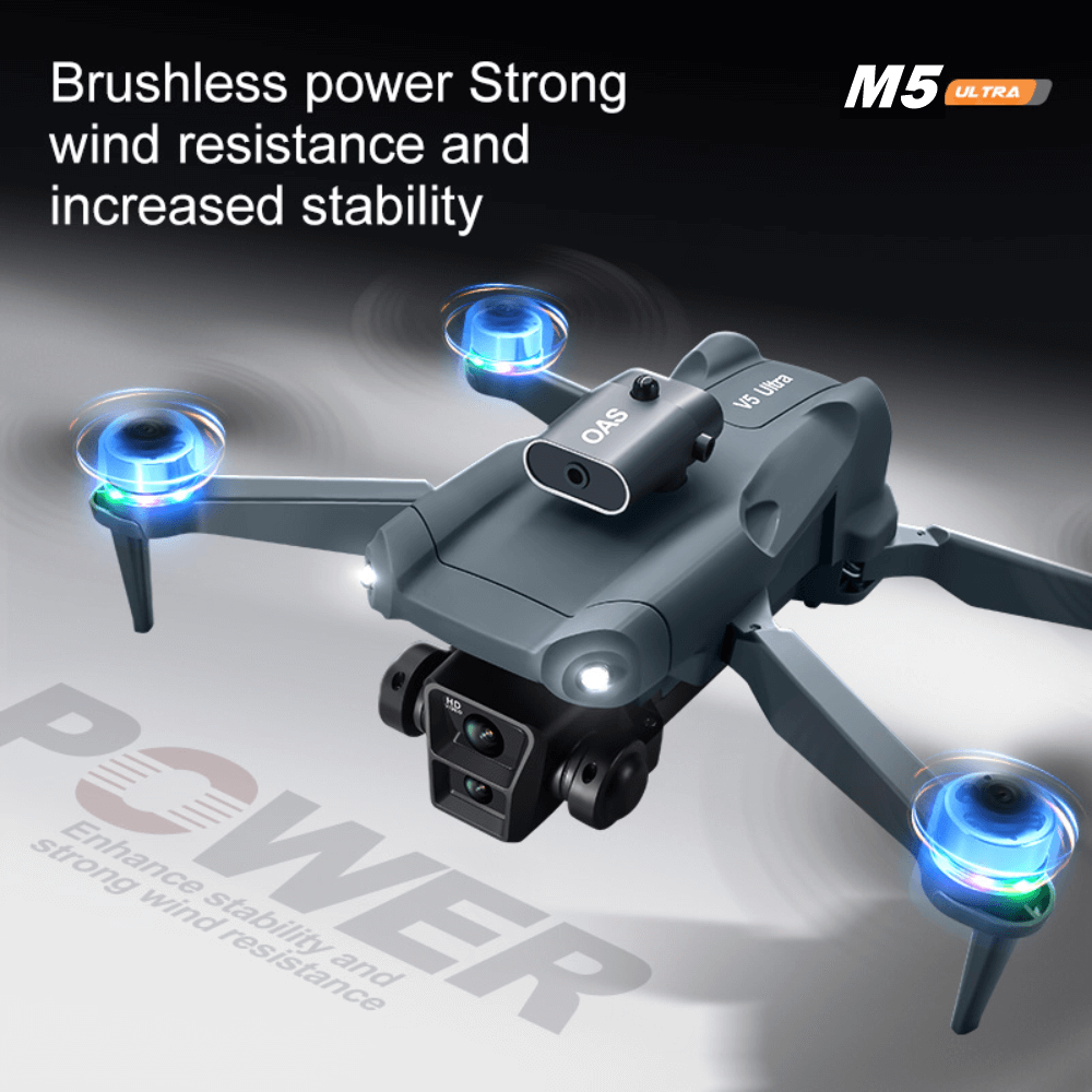Drone M5 Ultra Sin Escobillas Pantalla Evitacion Obstaculos