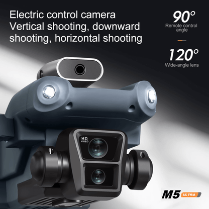 Drone M5 Ultra Sin Escobillas Pantalla Evitacion Obstaculos