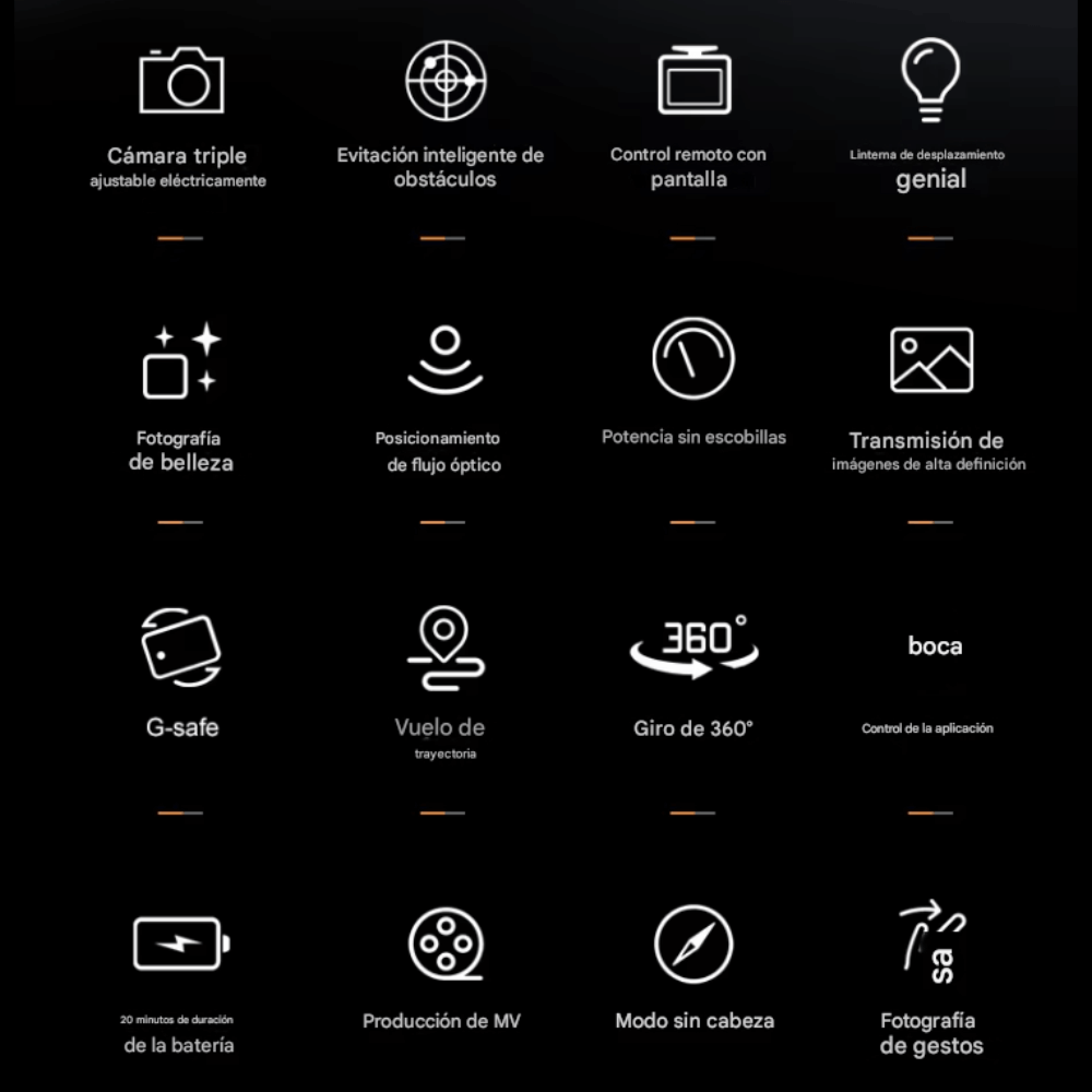 Drone M5 Ultra Sin Escobillas Pantalla Evitacion Obstaculos