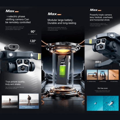 Drone Y3 Max Cámara Wifi 720p Sensor Obstáculos + 2 Baterías